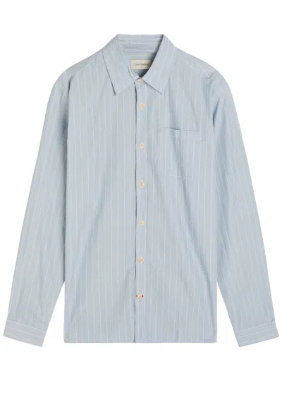 Oliver Spencer Striped Cotton Shirt In Blue
