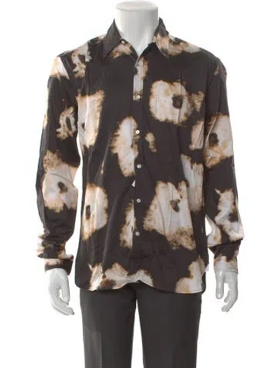 Pre-owned Oliver Spencer Tie-dye Print Long Sleeve Shirt W/ Tags In Multi