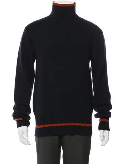 Pre-owned Oliver Spencer Wool Turtleneck Pullover In Blue