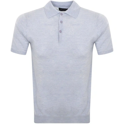 Oliver Sweeney Covehite Knit Polo T Shirt Blue