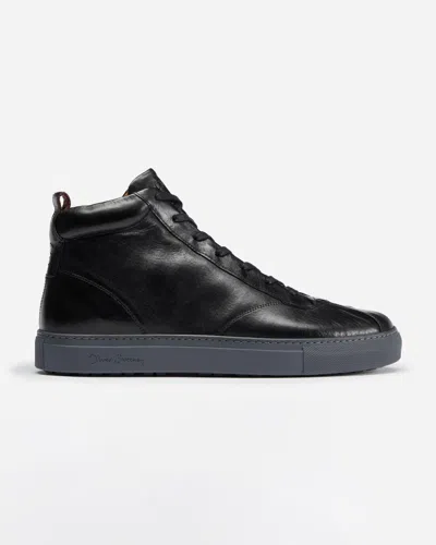 Oliver Sweeney Defeza Mens Calf Leather Retro Hi-tops In Black