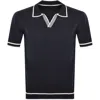 OLIVER SWEENEY OLIVER SWEENEY GARRAS KNIT POLO T SHIRT NAVY