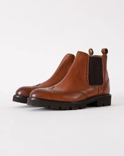 Oliver Sweeney Harby Mens Milled Leather Chelsea Boots In Brown