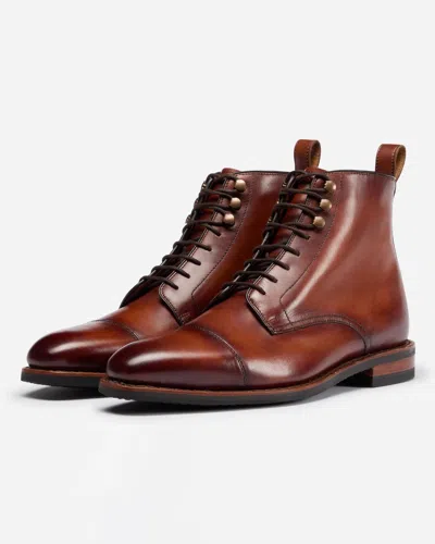 Oliver Sweeney Inglesham Mens Antiqued Calf Leather Boots In Brown
