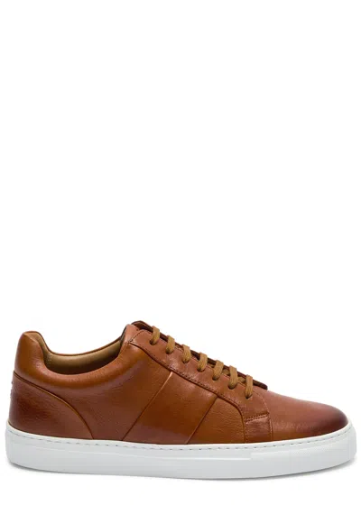 Oliver Sweeney Kendal Panelled Leather Trainers In Beige