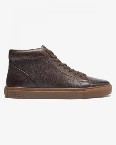 Oliver Sweeney Laxey Mens Soft-milled Calf Leather Hi-tops In Brown
