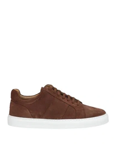 Oliver Sweeney Man Sneakers Chocolate Brown Size 7 Leather