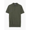 OLIVER SWEENEY MENS COVEHITHE MERINO WOOL KNITTED POLO SHIRT IN KHAKI