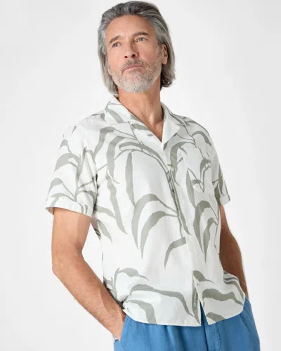 Oliver Sweeney Ravenshead Mens Leaf Print Short Sleeved Shirt In Brown