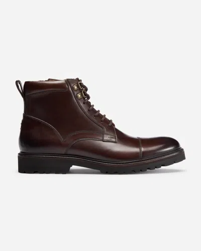 Oliver Sweeney Runcorn Mens Antiqued Calf Leather Brogue Boots In Brown