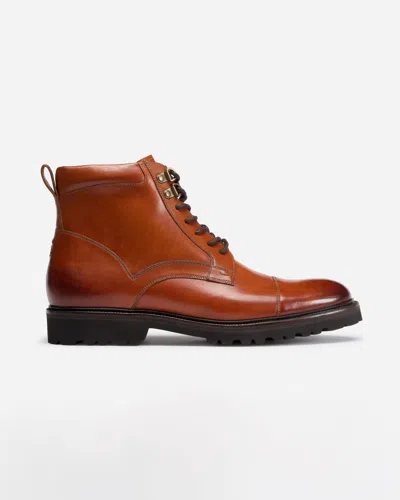 Oliver Sweeney Runcorn Mens Antiqued Calf Leather Brogue Boots In Brown