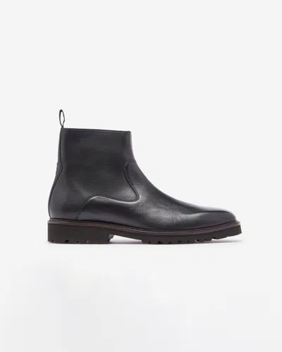 Oliver Sweeney Swanley Mens Milled Calf Leather Zip Boots In Black