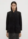 Oliver Theyskens Hook And Eye Single Breasted Jacket In Black