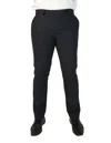 OLIVER TWEED INFINITY LEATHER MEN'S NAVY BLUE WOOL BLEND TWEED FORMAL TROUSERS