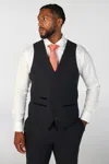 Oliver Tweed Infinity Leather Men's Navy Blue Wool Blend Tweed Formal Waistcoats