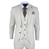 Oliver Tweed Infinity Leather Men's Summer 2 Piece Suit Linen Formal Beige Waistcoat Trousers