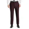 Oliver Tweed Infinity Leather Men's Wine Suit Trouser Prince Of Wales Formal Trouser