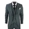 Oliver Tweed Men's Classic 3-piece Plain Green Suit In Green