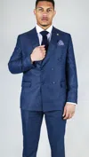 Oliver Tweed Men's Classic Blue Double Breasted 2-piece Suit In Blue