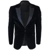 Oliver Tweed Mens Black Velvet Dinner Tuxedo Suit Jacket Blazer In Black