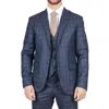 Oliver Tweed Mens Im2 Classic Plain Blue 3 Piece Suit In Blue