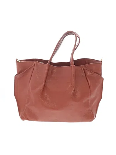 Pre-owned Oliveve Leather Tote Bag In Tan