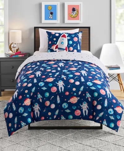 Olivia & Finn Kids Patterned 3-piece Comforter Set, Twin In Black