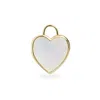 OLIVIA & PEARL MOTHER OF PEARL HEART CHARM