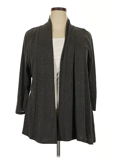 Pre-owned Olivia Blu Cardigan Sweater In Gray