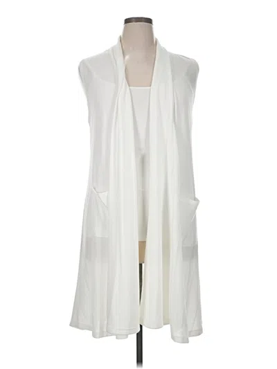 Pre-owned Olivia Blu Cardigan Sweater In White