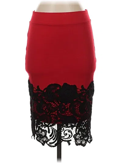 Pre-owned Olivia Blu Formal Skirt In Red