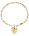 Olivia Burton 18k Gold-plated Knot Heart Bracelet In Gold-tone
