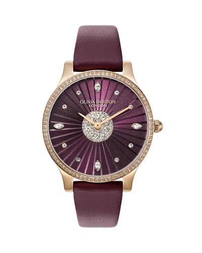 Olivia Burton Beaulieu Watch, 36mm In Purple