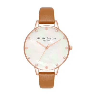 Olivia Burton Brown Artificial Leather Women's Watch