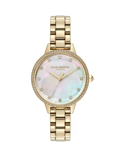 Olivia Burton Women's Captivate Gold Tone Stainless Steel Bracelet Watch, 34mm