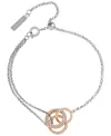 Olivia Burton Carnation Silver-tone Crystal Interlink Bracelet In Silver