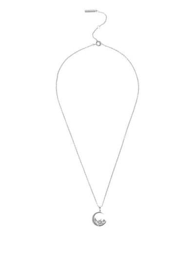 Olivia Burton Celestial Cluster Moon Necklace In Silver