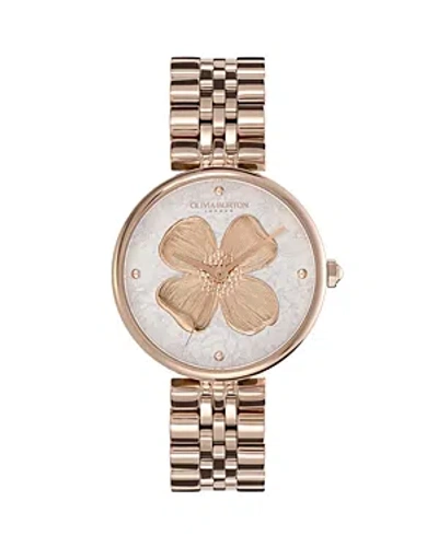 Olivia Burton Women's Dogwood Carnation Gold-tone Stainless Steel Watch 36mm