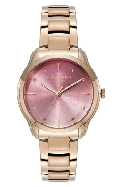 Olivia Burton Women's Colourwave Rose Gold Tone Stainless Steel Bracelet Watch, 36mm