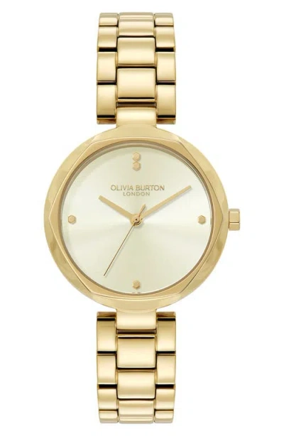 Olivia Burton Women's Dimension Gold Tone Bracelet Watch, 32mm In Ivory/yellow Gold
