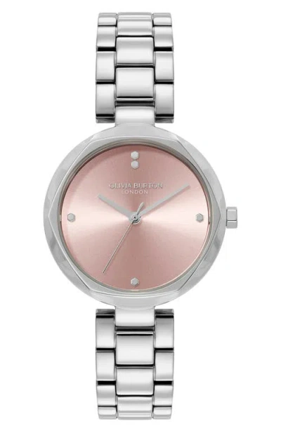 Olivia Burton Women's Dimension Silver Tone Bracelet Watch, 32mm