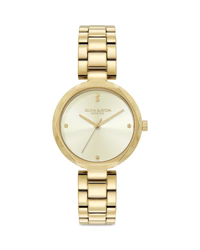 Olivia Burton Women's Dimension Gold Tone Bracelet Watch, 32mm In Ivory/yellow Gold