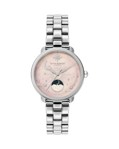 Olivia Burton Moonphase Watch, 34mm In Silver