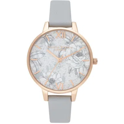 Olivia Burton Gray Artificial Leather Women's Watch