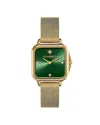 Olivia Burton Women's Soft Square Gold-tone Stainless Steel Mesh Bracelet Watch 28mm