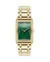 Olivia Burton Women's Grove Gold-tone Stainless Steel Watch 23mm In Green/gold