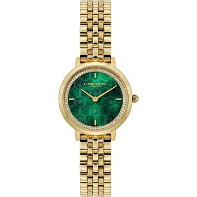 OLIVIA BURTON OLIVIA BURTON HONEYCOMB ULTRA SLIM BRACELET WATCH, 28MM