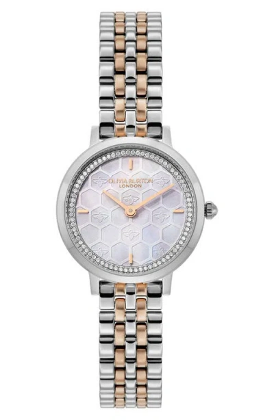 OLIVIA BURTON OLIVIA BURTON HONEYCOMB ULTRA SLIM BRACELET WATCH, 28MM