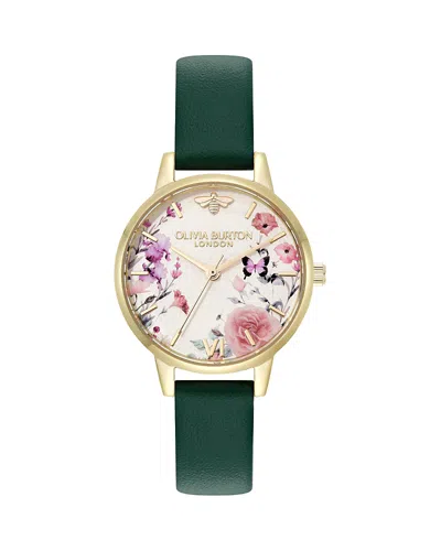 Olivia Burton Illustrated Floral Watch, 30mm In Multi