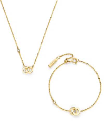 Olivia Burton Interlink Gold Tone Stainless Steel Gift Set